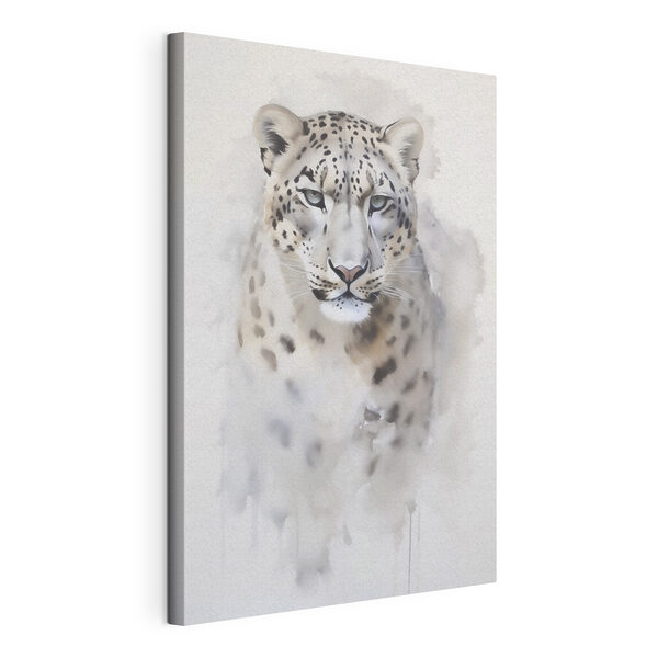 Majestueuze luipaard in zachte tinten Canvas Schilderijen Majestueuze luipaard in zachte tinten