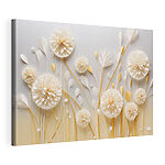 Canvas Schilderijen Fijne papieren bloemen in zachte tinten
