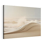 Canvas Schilderijen Witte golf op een strand