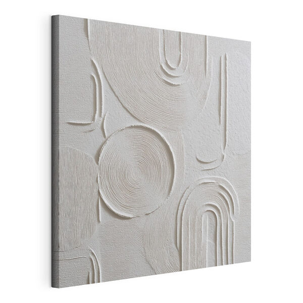 Witte en grijze kunst Canvas Schilderijen Witte en grijze kunst