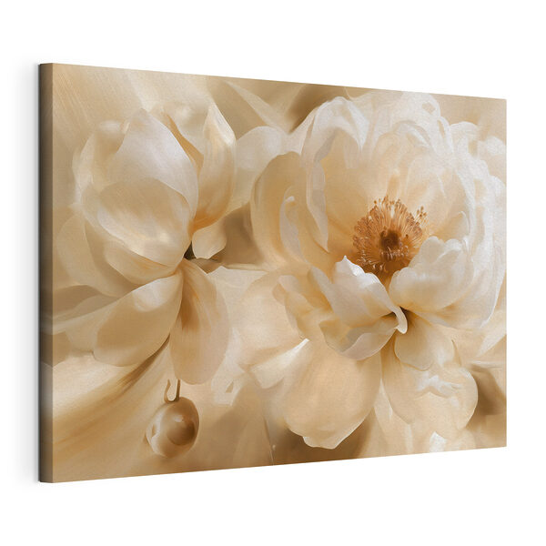 Rustige bloemen in zachte tinten Canvas Schilderijen Rustige bloemen in zachte tinten