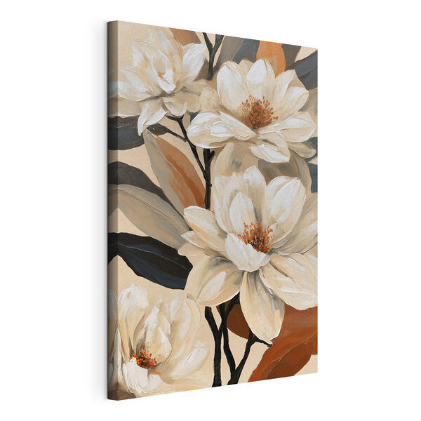 Schilderij van witte bloemen Canvas Schilderijen Schilderij van witte bloemen