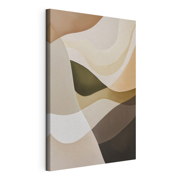 Zachte rondingen in warme tinten Canvas Schilderijen Zachte rondingen in warme tinten