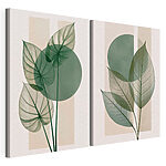 Modulaire canvasprint Botanische elegantie in zachte tinten