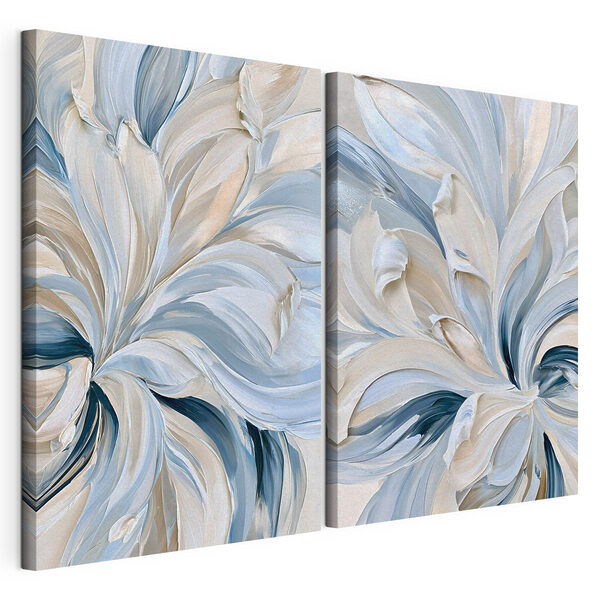 Modulaire canvasprint Wervelende kleuren in zachte rust