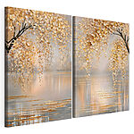 Modulaire canvasprint Boom met gele bladeren