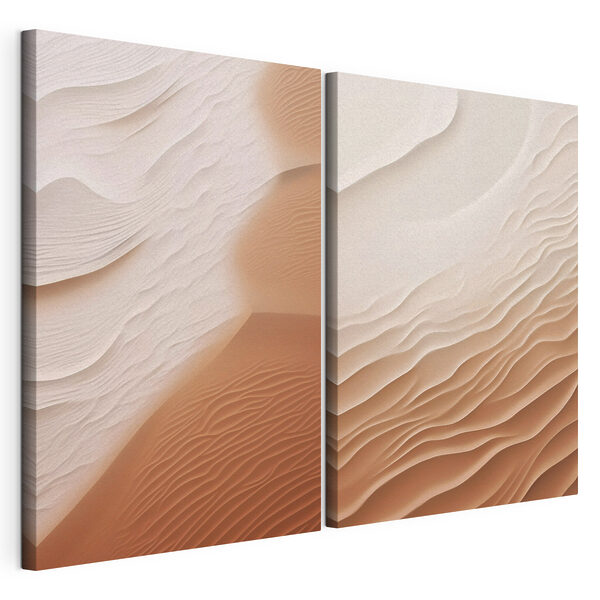 Modulaire canvasprint Rustige golven in zachte tinten