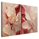 Modulaire canvasprint Collage van witte en roze bloemen