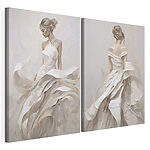 Modulaire canvasprint Vrouw in een witte jurk