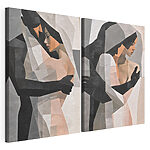 Modulaire canvasprint Collage van een paar mensen die elkaar omhelzen